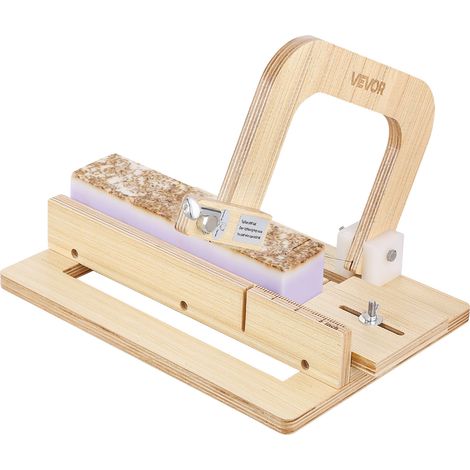 VEVOR Coupe-savon, epaisseur reglable de 0 a 50,8 mm, outil de decoupe de savon en bois avec tension du fil reglable en acier inoxydable, trancheur fait main pour bougies avec fils supplementaires