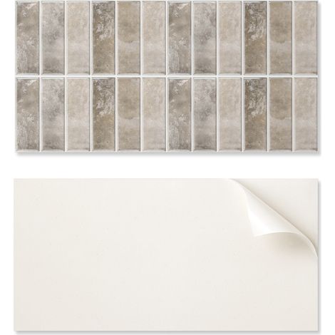 Azulejos rectangulares autoadhesivos de vinilo para decoraci贸n de paredes, 10x40x20 cm.