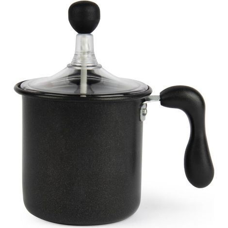Excelsa Cappuccino Time Creamer Montalatte a Mano, 6 Tazze, Nero (1/2)