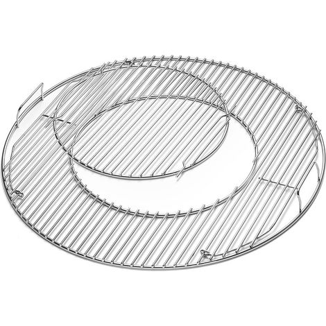 Grille de cuisson de 54,6 cm pour barbecue au charbon Weber de 57 cm, Weber, One-Touch, Performer, Bar-B-Kettle, Master-Touch, Smokey Mountain Cooker, grille de cuisson ronde amovible pliable de