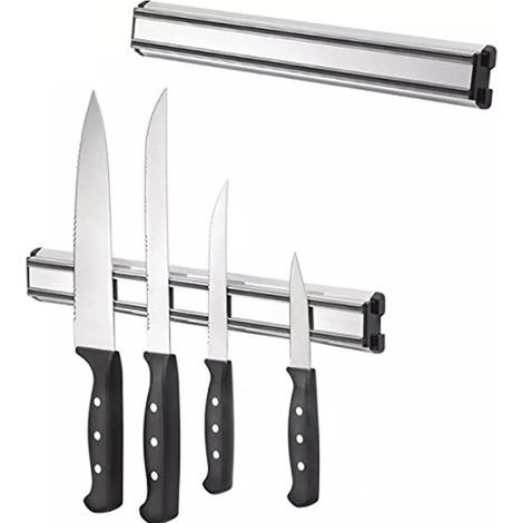 TrAdE Shop Traesio - Barra Magnetica Porta Coltelli Cucina 33cm Supporto Calamita Magnetico Utensili -
