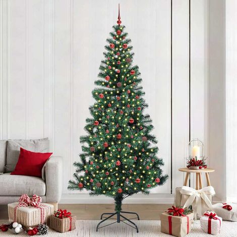 Árbol de Navidad Artificial Preiluminado Verde 240 cm