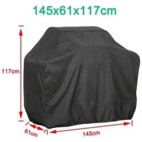 Accessoires barbecue, housse de protection étanche, étanche, 145x61x117cm-- (1/4)