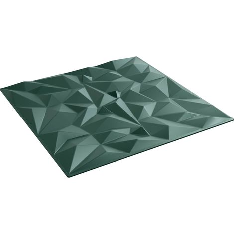 Wandpaneele 48 pcs Amethyst Grün 50 x 50 cm XPS Schaum