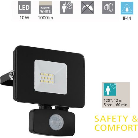 Faretto Esterno Moderno Faedo 3 Alluminio Nero Sensore Led H13,5Cm (1/5)