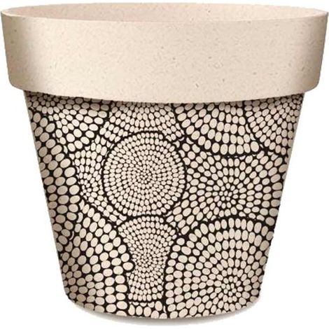 Cache pot cercles à pois en bambou (1/2)
