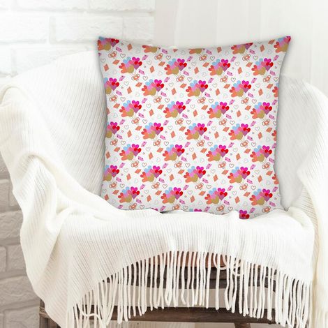Housse de coussin 45x45 cm carrée cachée zippée pour canapé lit chaise décoratif de ferme la saint-valentin (1/5)