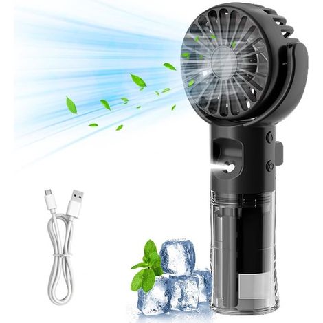 Ventilatore nebulizzatore portatile, 4 velocità, mini raffrescatore d'aria portatile, viola (1/5)