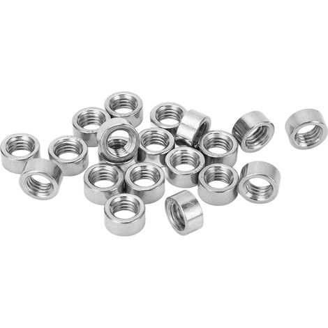 20 écrous de raccordement ronds M8x12,5, tiges filetées de 12 L6 mm en acier inoxydable (1/5)