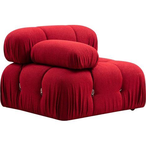 Eckmodul links für Stoffsofa Bubble 1L - Rot