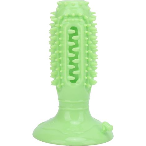 1 bâtonnet brosse à dents pour chien, en TPR vert, 15 x 9 cm, pour hygiène dentaire et dressage (1/5)