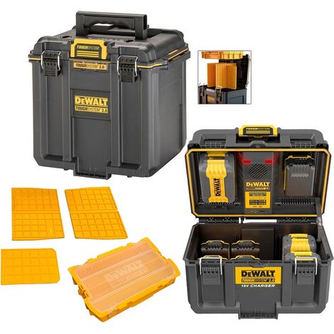 DeWalt DWST83470 Toughsystem 2.0 Battery Charger Box 18v XR + Half Width Toolbox (1/5)