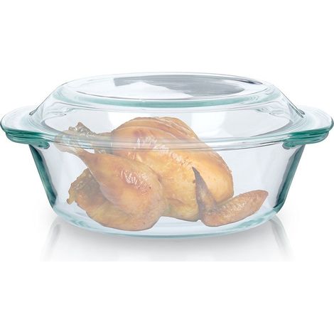 Fuente de vidrio apta para horno con tapa, 2 l + 750 ml (1/5)