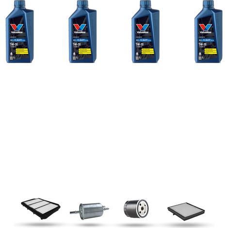 Kit tagliando 4 FILTRI e 4L OLIO compatibile con Chevrolet Lacetti 1.8 16V 90kw dal 2004 al 2013 (1/5)
