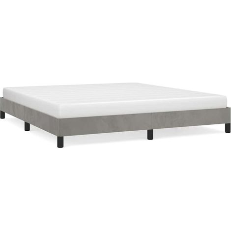 Maison Exclusive - Giroletto senza Materasso Grigio Chiaro 180x200 cm Velluto (1/5)
