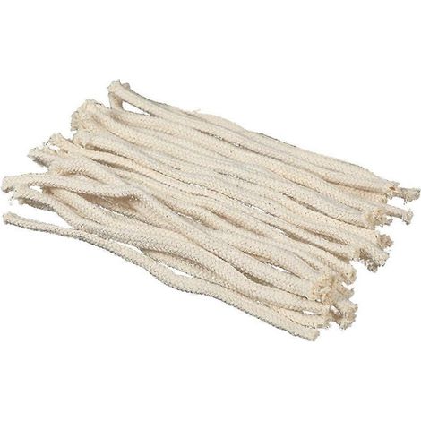 50 Stück 1/4" Öllampendochte für Brenner, runde, geflochtene Baumwolldochte für Petroleumbrenner, Ersatz-Kerzenlampen für Brenner, 16c