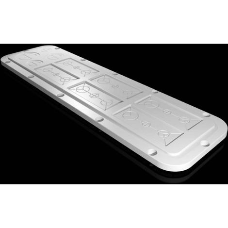 Rittal AX 2564 200 placa de brida gris 149 mm