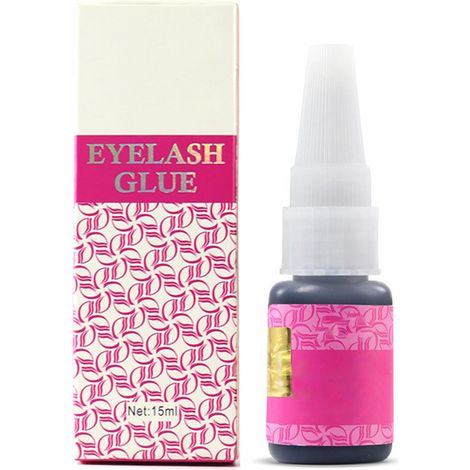 Colle à cils noire 15ml, adhésif puissant à séchage rapide pour extensions de cils longue tenue. (1/5)