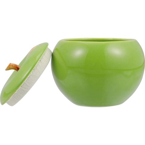 Bocal de rangement en céramique pour bonbons, compatible avec les boîtes de rangement décoratives pour aliments, avec couvercle (1 pièce) (1/5)