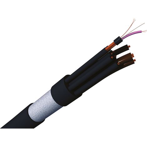 Câble d'installation Multipair CAE Groupe, 8 conducteurs, 0,22 mm2 Blindé Cuivre enroulé hélicoïdalement, Paires