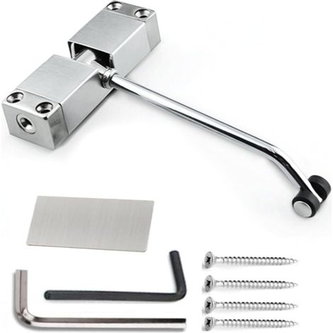Einstellbarer automatischer Türschließer, Zugfeder für Innen-/Außentüren, Haus, Büro, Geschäft. Komplettes Set mit (1/5)