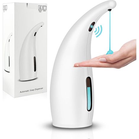 Distributeur Savon Automatique avec Capteur Infrarouge 300 ML  Étanche IPX6/IPX7 pour Maison, Bureau, Hôpital, Hôtel (Aucune Pile Incluse) (1/5)