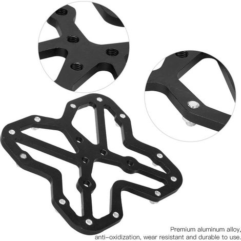 1 Paire d'Adaptateurs Noir pour Pédales SPD Vélo Route - Alliage Aluminium Léger