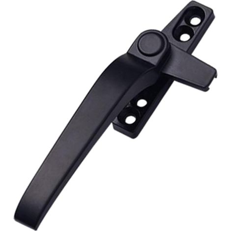 Poignée de fenêtre universelle de rechange pour droitier/gauche en alliage d'aluminium avec serrures pour double vitrage Interrupteur de sécurité de fenêtre et porte – Barre gauche noire (1/5)