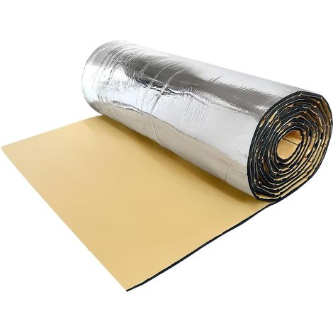 Tapis d'isolant Thermique Auto Voiture Capot Porte Isolation Acoustique Amortisseur Mat 40x24/100x60cm (1/5)