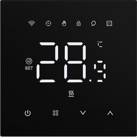 Thermostat WiFi pour chauffage au sol électrique - contrôle intelligent via l'application Tuya, programmation horaire, protection antigel et sécurité enfant, précision de 1 °C entre 5 et 50 °C (1/5)