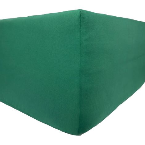 Sábana bajera Jersey Deluxe - Verde botella 140x200 con banda ajustable (1/2)