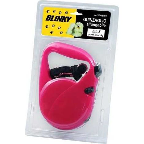 Laisse pour chiens Blinky, coque - Petit extensible avec fil, longueur 3 mètres