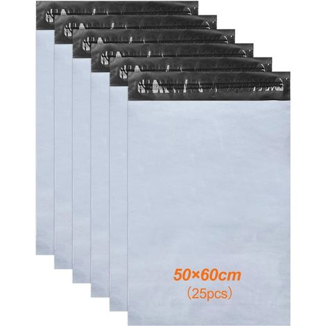 25 Pcs Enveloppe Plastique Expedition, Emballage Colis Vetement, Pochette Envoie, Autoadhésive Sachet Colis, Opaques Sac, pour Textiles et Boîtes a Chaussures, XXXL (50×60cm) (1/5)