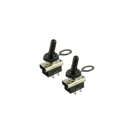 KN3(D)-101 Interruptor basculante impermeable de 2 posiciones y 2 pines, 12 V 25 A, con cubierta de goma (2 unidades)