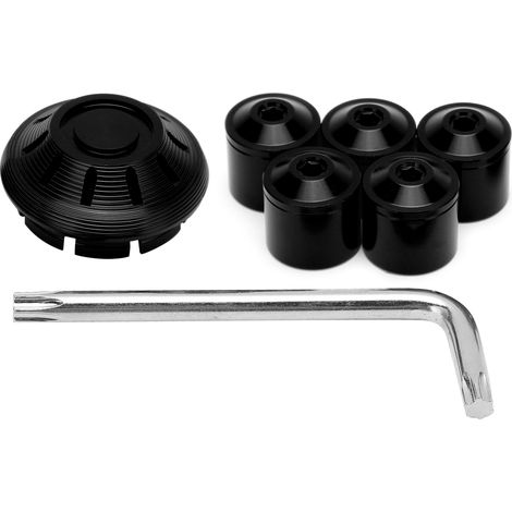 6 étriers de jante moto, enjoliveurs latéraux de roue noirs, kit de remplacement pour Piaggio Vespa GTS GTV 250 300 2017-2020, accessoires de carénage (1/5)
