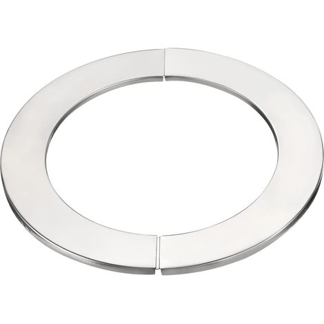 Paroi Divisé Bride, 201 Inox Acier Rond Plaque écusson pour 125mm Diamètre Tuyau (1/5)