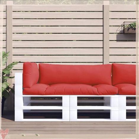 360950 Coussins de palette lot de 3 rouge tissu (1/5)