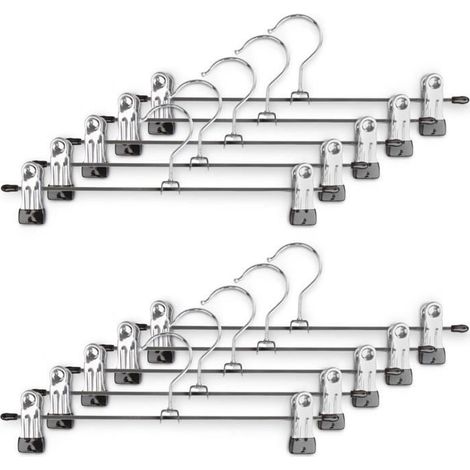 30 Pcs Cintre Pince,Porte Pantalon,Porte Jupe,Cintres en Métal avec Pince (1/3)