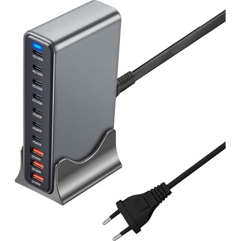 Chargeur de bureau en nitrure de gallium 765 WMultifonctionnelPDadaptateur de charge rapide W10chargeur de port(N99) (1/5)