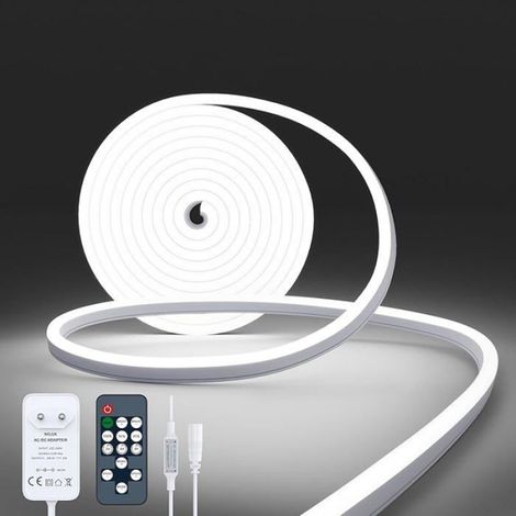 Neon Ruban D Exterieur 2m, Bande Lumineuse D Etahe Bla Froid 6500K, Bandeau Néon Tube Fxib 2 mètres C. Bla Froid (1/4)