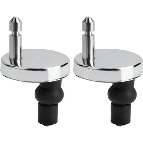 Fixations abattant WC universelles – Lot de 2 – Acier inoxydable et caoutchouc – Vis d'expansion pour installation rapide – Résistance à la rouille (1/5)