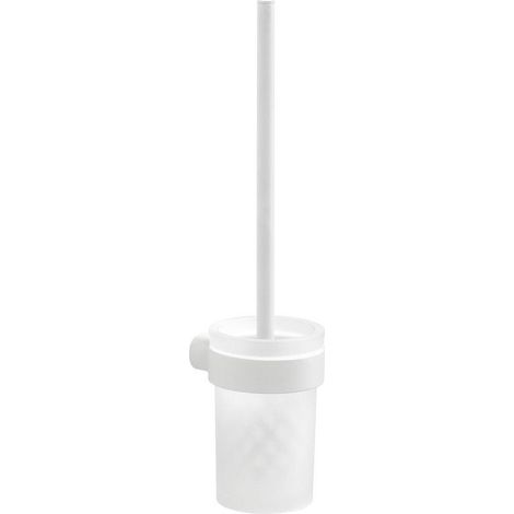 Sapho Gedy Pirenei - Brosse de toilette avec support mural, blanc/verre satiné PI330302 (1/2)