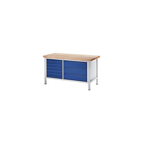Banco de trabajo  bastidor modular  6 cajones de tamaño L  3
