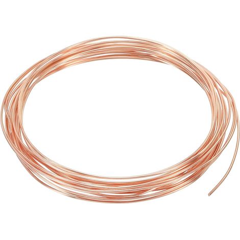 16.4 Pieds Solide Nu Cuivre Fil, 18 Jauge 99.9% pureCuivre Fil 1.2mm Doux Perlage Fil Métal Plante Tige Cravates pour Bijoux Artisanat (1/5)