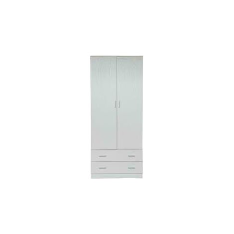 ARMADIO SPACE 2+2C BIANCO FRASSINO  80X52X190CM