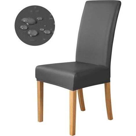 (2pcs, Black) Gray Patterned Stretch Slipcover for Weddings, Christmas, Restaurants, Hotels, Conferences, Universal Covers (1/5)