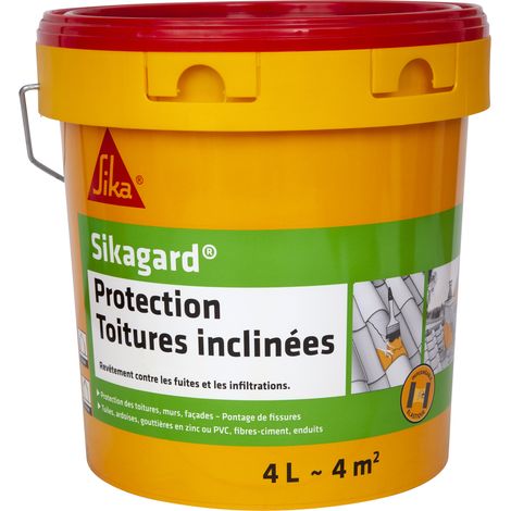 Sika – Peinture imperméable anti-fuites pour toitures inclinées – Couleur blanc – 4L – Résistance UV et intempéries – Application facile et rapide