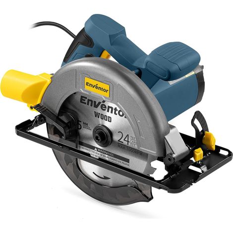Scie Circulaire électrique 1400W, Filaire Scie Circulaire, 6000RPM, Profondeur de coupe 62mm (90°), 48mm (45°), Moteur en cuivre pur, pour la Coupe du Bois (1/5)