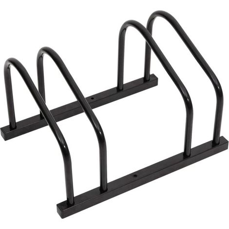 Porte-vélos vidaXL pour 2 vélos, acier noir (1/5)