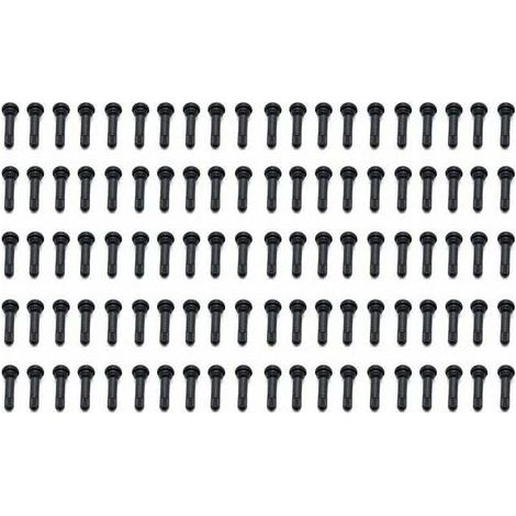 Tiges de valve de pneu en caoutchouc TR414 - Lot de 100 pièces - Pour véhicules automobiles (1/5)
